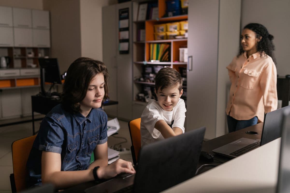 Students connected on campus wireless network in university