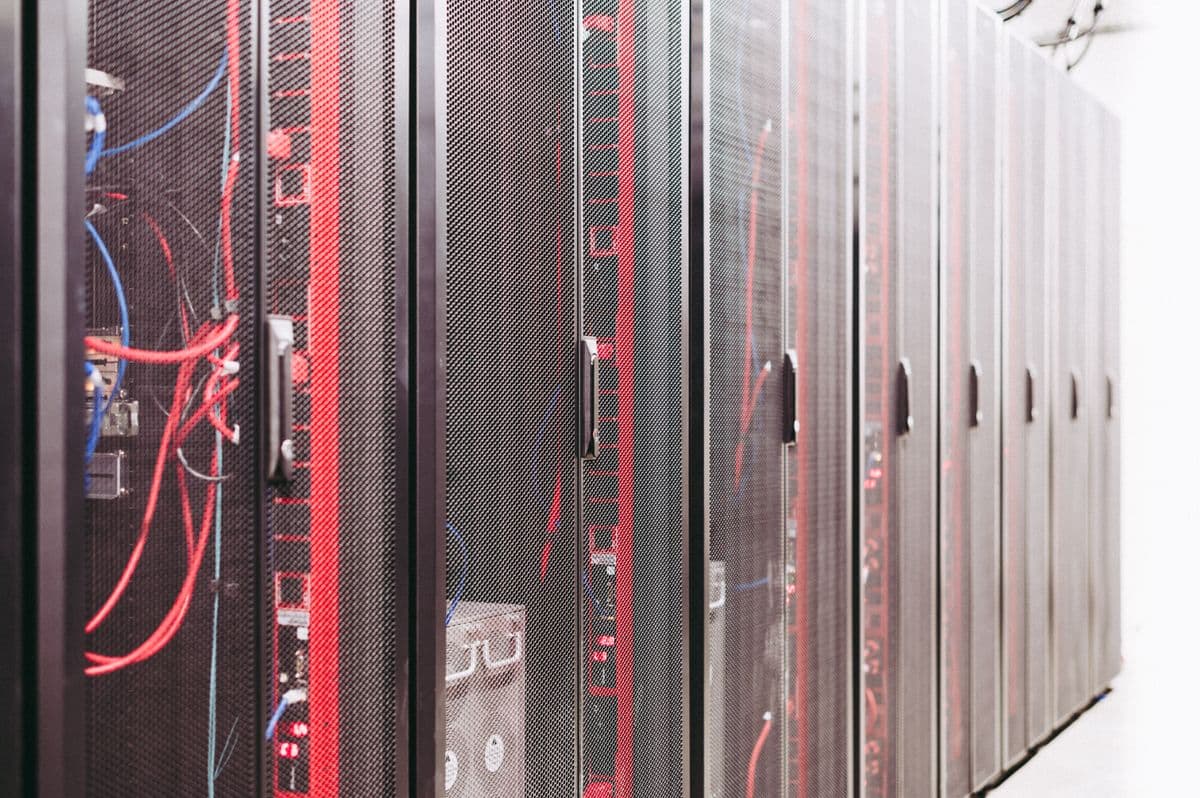 Synology NAS storage system in server rack